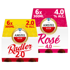 Amstel radler of rosé bier*